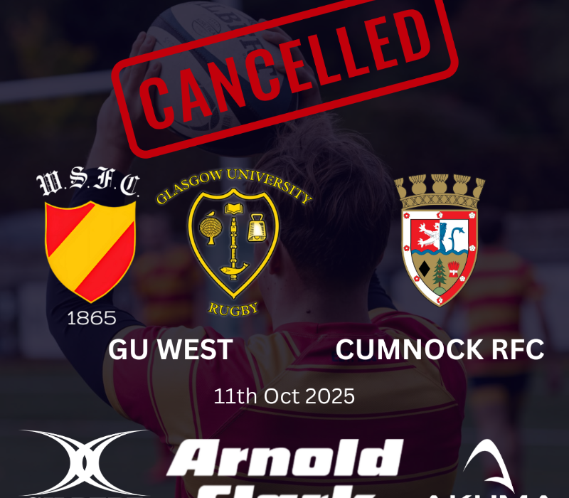 GU WEST VS CUMNOCK RFC - CANCELLED